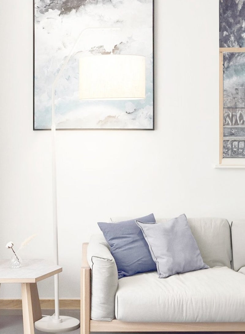 شاربدو مصباح أرضي LED رأسي بسيط إسكندنافي دافئ مضاد للوهج لحماية العين مصباح قائم لغرفة النوم وغرفة المعيشة إضاءة أرضية مع عاكس الضوء من القماش - Image 3