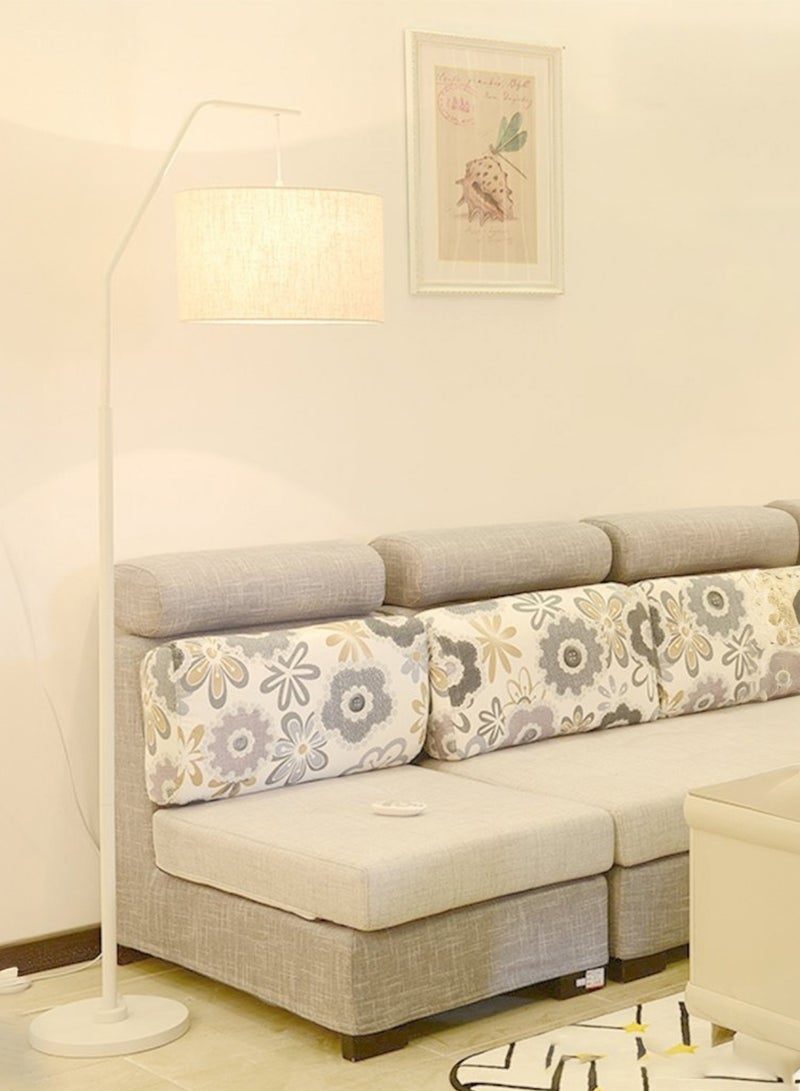 شاربدو مصباح أرضي LED رأسي بسيط إسكندنافي دافئ مضاد للوهج لحماية العين مصباح قائم لغرفة النوم وغرفة المعيشة إضاءة أرضية مع عاكس الضوء من القماش - Image 2