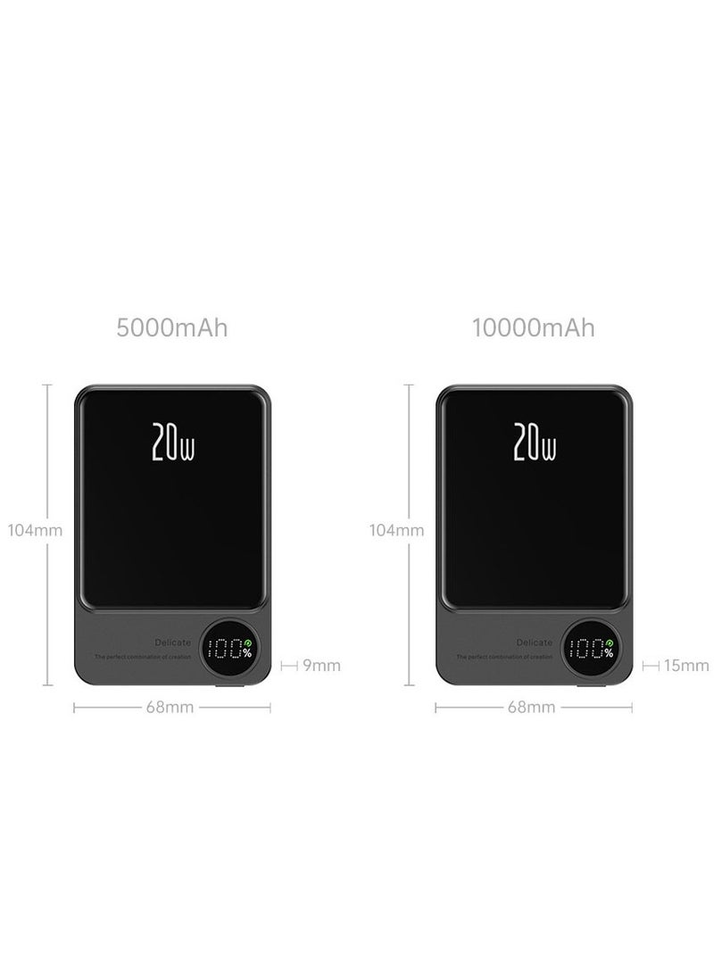 Portable Magnetic Power Bank with PD 20W and 15W Wireless Fast Charging for MagSafe - External Battery Compatible with iPhone