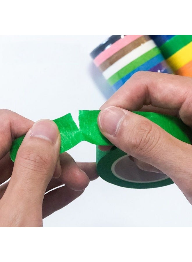 8 Rolls Color Masking Tape, DIY Craft Tape, Colored Masking Tape,Decorative Paper Tape for Kids (8 Color, 2.5cm * 14m) - Image 2