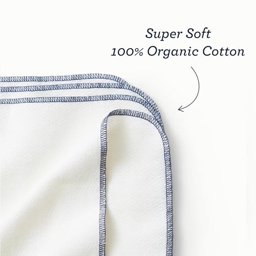 Esembly Wipe Ups, Organic Cotton Reusable Baby Wipes, Soft and Sturdy Washable Cloth Diaper Wipes, One Size, 12-pk - Image 4