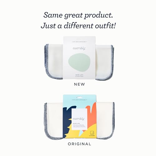 Esembly Wipe Ups, Organic Cotton Reusable Baby Wipes, Soft and Sturdy Washable Cloth Diaper Wipes, One Size, 12-pk - Image 2