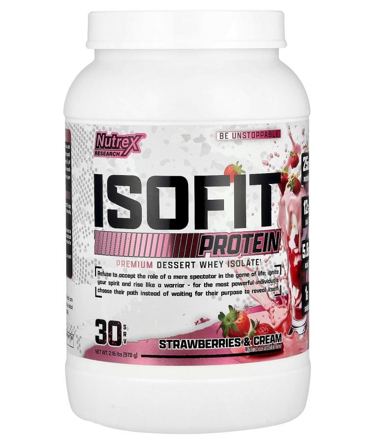 Nutrex Research IsoFit® Protein Strawberries & Cream 2.16 lbs (978 g)