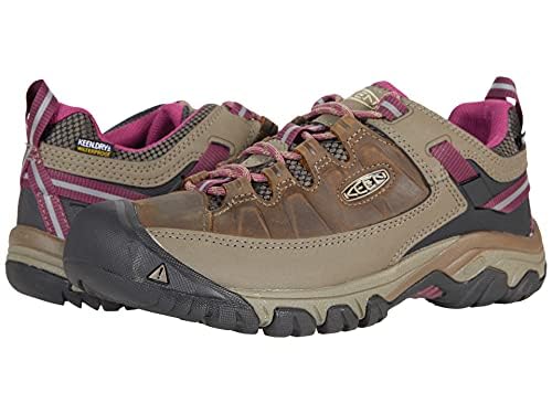 Keen أحذية المشي النسائية KEEN Targhee 3 منخفضة الارتفاع المقاومة للماء، وايس/بويزن بيري، 8 أمريكي - Image 3