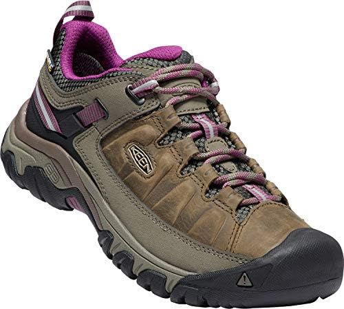 Keen أحذية المشي النسائية KEEN Targhee 3 منخفضة الارتفاع المقاومة للماء، وايس/بويزن بيري، 8 أمريكي - Image 2