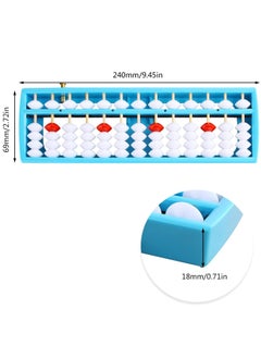 KASTWAVE Abacus, Bead Arithmetic Counting Abacus with Reset Button 13 Column Chinese Calculator Math Counting Tool for Students Kid Calculator Counting Tool for Kid Educational Brain Teaser Toys Gift  - Image 3