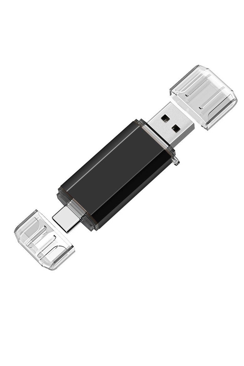 USB Flash Drive, Dual OTG Thumb Drive, Fast Speed Easy To Use Memory Stick, Lightweight And Portable Type C USB Drive For Smartphones, Laptops, Mobiles, (1pc, Black, 32GB)
