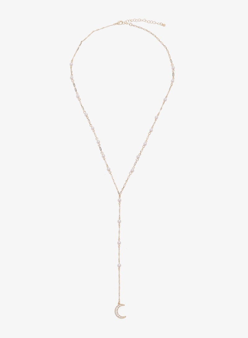 ELLA Layered Dainty Drop Down Necklace - Image 3