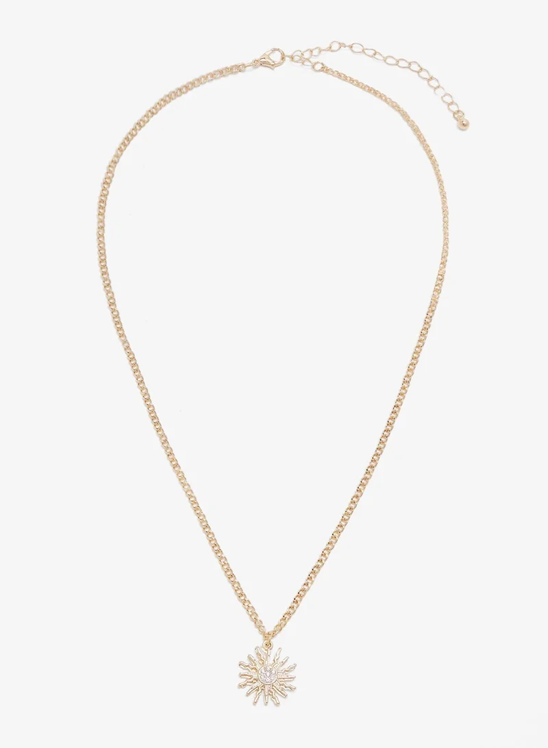 ELLA GOLD Layered Dainty Drop Down Necklace for Women | Best Price UAE