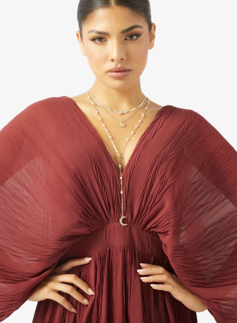 ELLA Layered Dainty Drop Down Necklace - Image 1