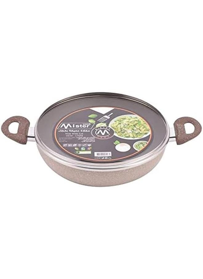 mister cook - Granite Wok With Cover 30 Cm 2.5 Mm - Image 1