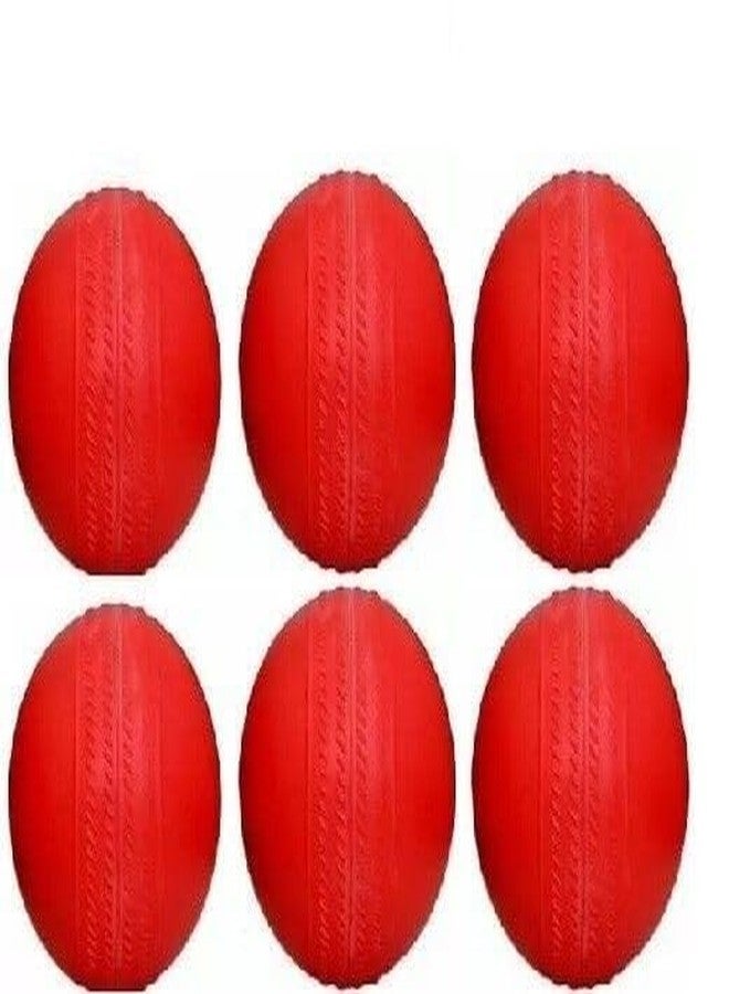 كرة كريكيت صناعية من المطاط الناعم من أوليكس - عبوة من 6 كرات للتدريب - Image 2
