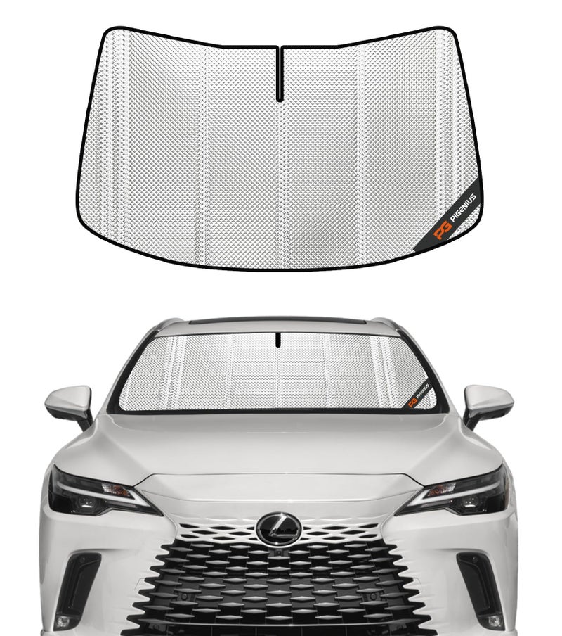 Pigenius Windshield Sun Shade for Lexus RX450e 20232025 Lexus RX300e 20242025 Full Coverage Rearview Mirror Shade for Ultimate Protection