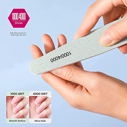 Royalkart Nail Filer Set Nail Buffer Filer Block Natural Manicure Filer Nail Polish Remover Washable Double Sided Emery Boards For Acrylic Nails & Natural Nails (Pack of 6) - Image 5