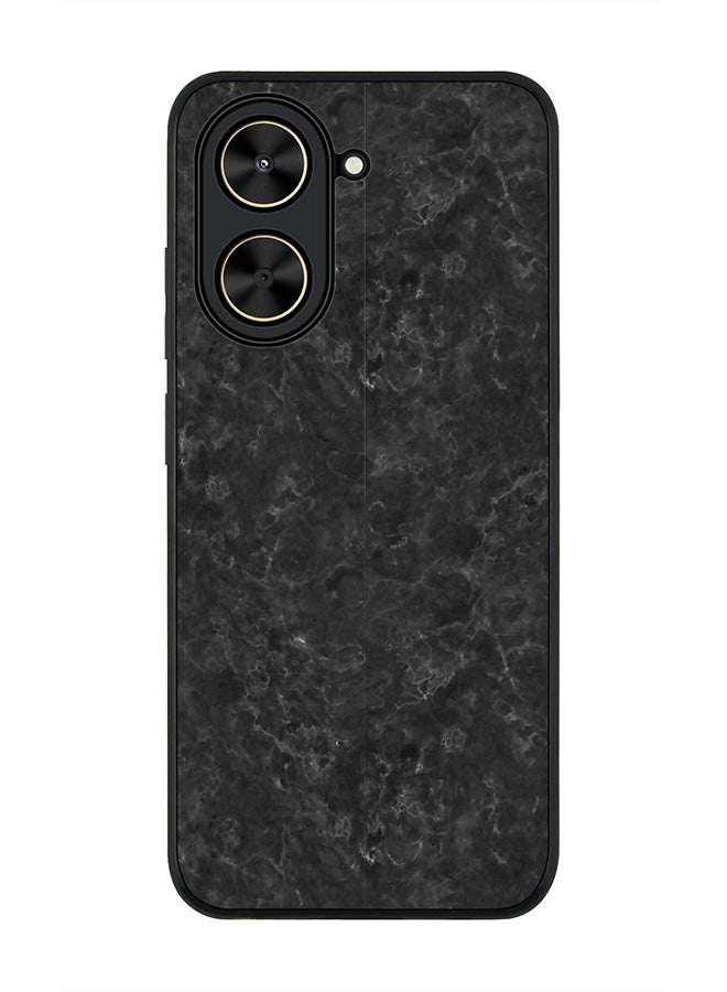 Stylizedd For Xiaomi Poco C71 / Redmi A5 4G Case,Slim fit Camera Protection, Shockproof Thin Phone cover  - Marble Texture Black
