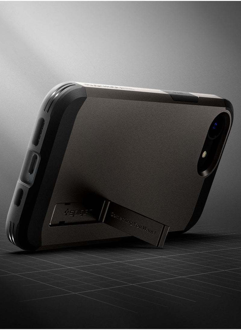 Spigen Tough Armor MagFit AI for iPhone 16E Case Cover MagSafe with Kickstand (2025) - Gunmetal  - Image 3