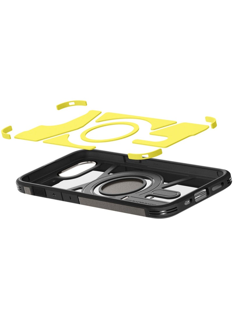 Tough Armor MagFit AI for iPhone 16E Case Cover MagSafe with Kickstand (2025) - Gunmetal