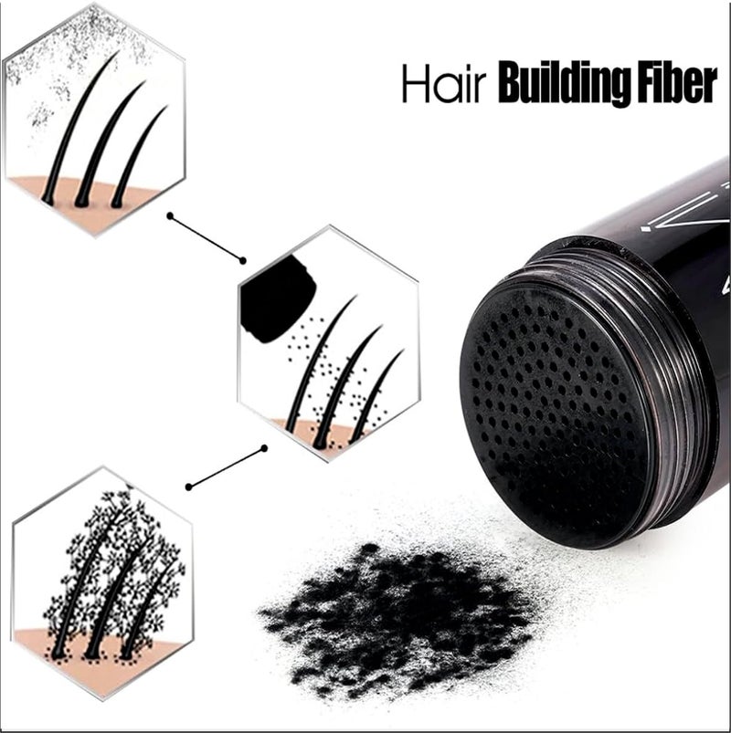Pink Square Hair Building Fiber Refill Pack for Instant Hair Volume Pack of 1 Black 25 gramNatural fiber for hair Thinning and Maintain Bald Spots Natural PlantBased fibers for Men and Women - Image 5