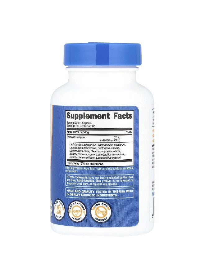 Nutricost, Probiotic Complex, 60 Capsules (Packaging may vary) - Image 2