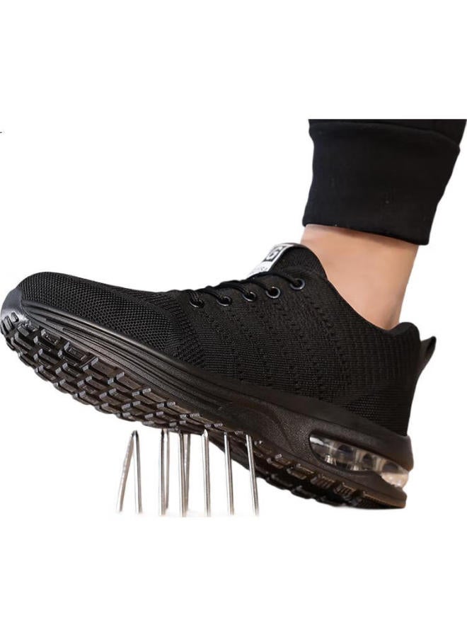 JUNBU Men'S Summer Breathable Steel Toe Anti-Smashing Anti-Piercing Lightweight Anti-Odor Safety Work Shoes 3120 Size 40 - Image 3