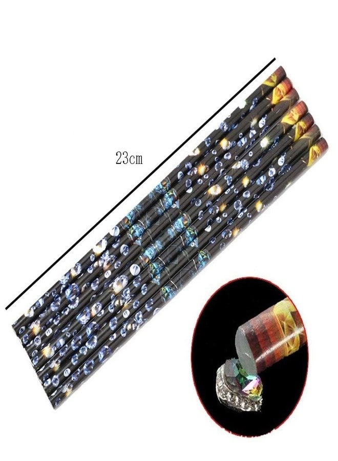 Ruby Face RUBYFACE Wax Pen Picker Nail Art Rhinestone Picker Wax Pencil Nail Rhinestones Gems Bead Picking Pencil Wax Pen Picker Nail Art Crystal Bead Manicure Pen Rhinestones Gem Picker (multicolors, 6 - pcs) - Image 3