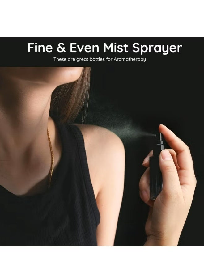 Travel Perfume Bottle Refillable, 5pcs 5ML Mini Glass Perfume Containers with Funnel and Pipette, Empty Portable Leak-proof Fragrance Bottles Spray Atomizer Pump Bottle Kit for Toiletries - Image 2