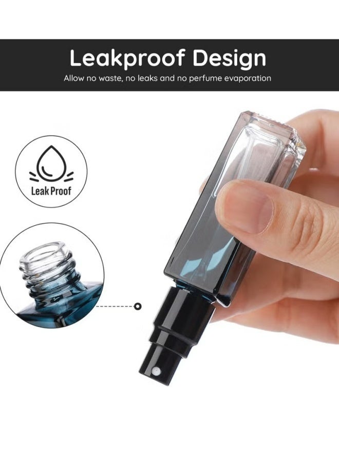 Travel Perfume Bottle Refillable, 5pcs 5ML Mini Glass Perfume Containers with Funnel and Pipette, Empty Portable Leak-proof Fragrance Bottles Spray Atomizer Pump Bottle Kit for Toiletries - Image 3