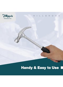Hillgrove Hillgrove HAM1 High Quality Durable Construction Metalworking Household Rubber Handle Straight Best Claw Hammer Repair Hand Woodworking Tool Curved Claw Hammer 042 kg  - Image 5