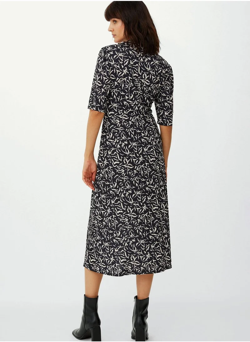 DEBENHAMS Split Detail Printed Dress