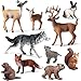 SCAHOW 10pcs Forest Animal Toys Figures Realistic Woodland Creatures Figurines Plastic Animals Miniature Toys Cake Topper - Image 3