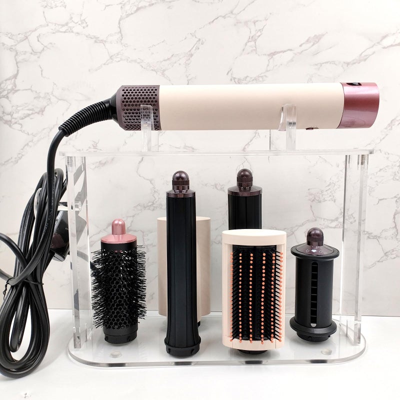 ACUDUDOMA حامل تخزين ACUDUDOMA متوافق مع Airwrap من Dyson وملحقات Airwrap أكريليك 6 فتحات حامل تخزين منظم سطح الطاولة حامل Styler Airwrap متوافق مع ملحقات Airwrap - Image 2
