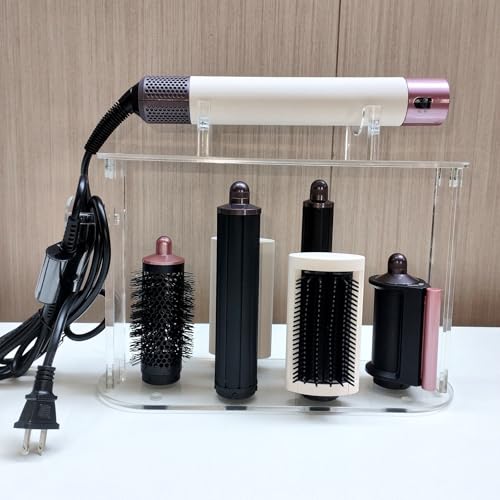 ACUDUDOMA حامل تخزين ACUDUDOMA متوافق مع Airwrap من Dyson وملحقات Airwrap أكريليك 6 فتحات حامل تخزين منظم سطح الطاولة حامل Styler Airwrap متوافق مع ملحقات Airwrap - Image 3