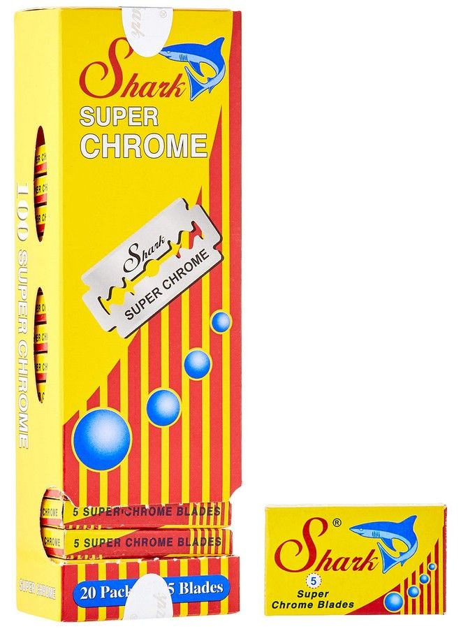Shark Super Chrome Double Edge Razor Blades (100 Blades) - Image 1
