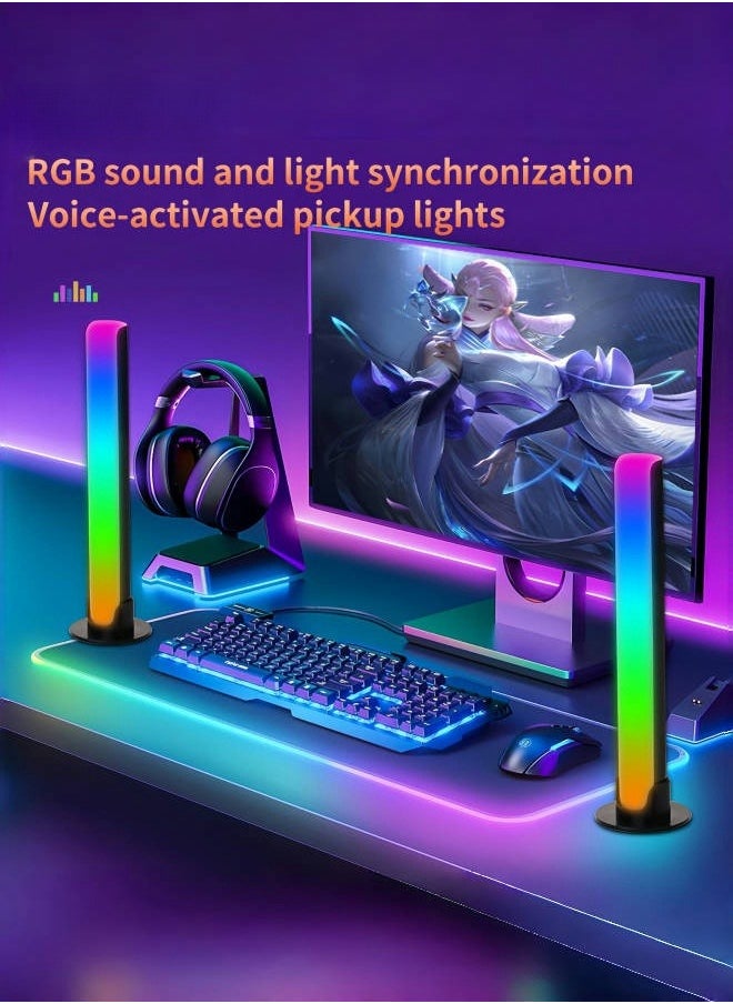 DAREU - RGB Light Bar, Music Sync RGB IC LED Lights Bars, USB Powered Ambient Lighting, Changing Gaming TV Backlight for PC Room Monitor Desk - Image 1