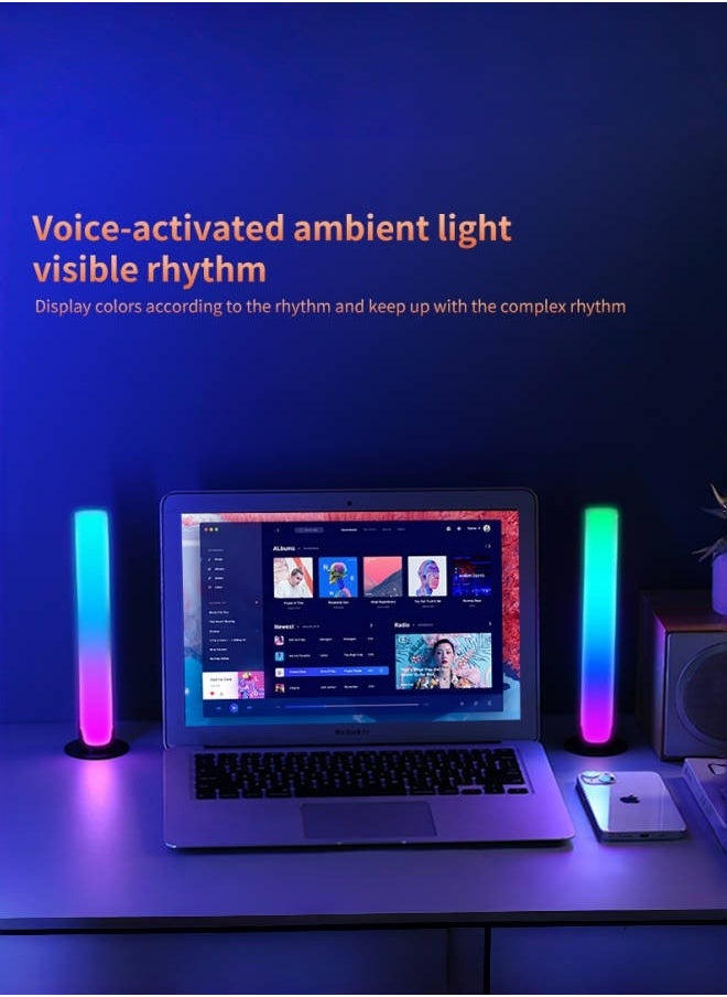 DAREU - RGB Light Bar, Music Sync RGB IC LED Lights Bars, USB Powered Ambient Lighting, Changing Gaming TV Backlight for PC Room Monitor Desk - Image 1