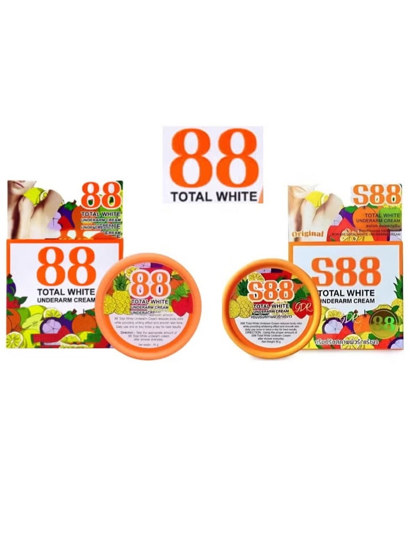 توتال وايت 88 كريم توتال وايت لتبييض الإبطين من قطعتين 35+35 جم - Image 1