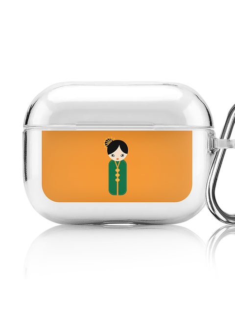 Classic Clear printed Case for Apple AirPods Pro 2nd Generation Thin Transparent Cover [Designed for Apple AirPods Pro 2nd Generation] - Japanese Doll