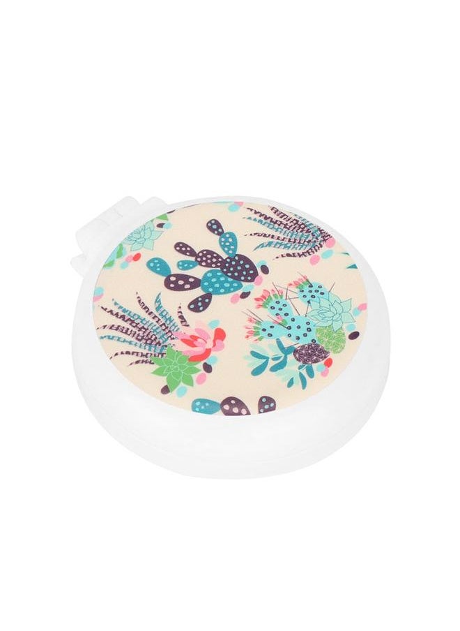 Thoraya Portable Folding Comb Cute Print Pattern Massage Hair Comb with Mirror (Cactus #1)  - Image 2