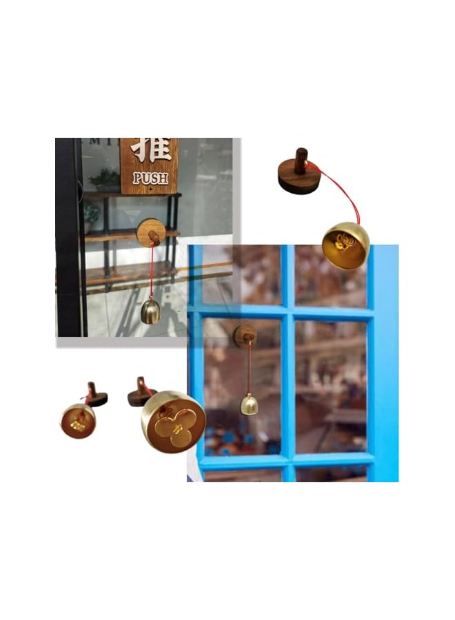 erorex Shopkeepers Bell, Wooden Door Bell, Adhesive Metal Doorbell, Shop Door Bell, Door Chime for Entrance, Shopkeepers Bell for Door Opening, Vintage Door Bell for Home Shop,Door Ornament - Image 4
