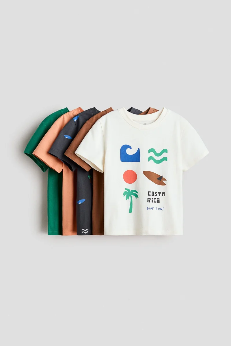 H&M 5-pack jersey T-shirts