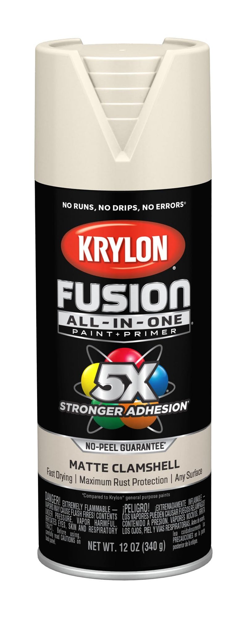 Krylon Fusion All-In-One Adhesive Spray Paint for Indoor/Outdoor Use, 12 oz, Clamshell - Image 1