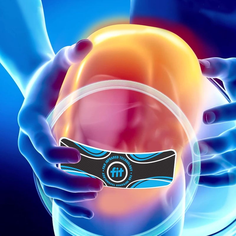 JointFlex حزمة تجريبية من لاصقات FIT Therapy بالأشعة تحت الحمراء البعيدة تدعم الحركة النشطة المستمرة للعضلات والمفاصل لمدة تصل إلى 5 أيام، لاصقة مقاومة للماء، غير حرارية، خالية من الأدوية، 3 قطع: 1 مستطيلة و2 دائريتين - Image 4