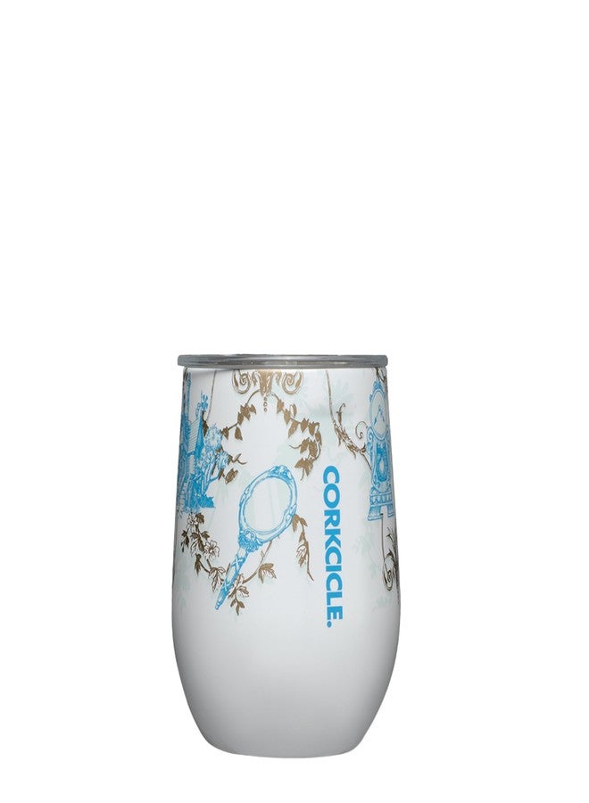 CORKCICLE كوب نبيذ بدون ساق من كورتككل ديزني الأميرة بيل، مصنوع من الفولاذ المقاوم للصدأ المعزول ثلاث مرات، غطاء سفر مقاوم للكسر، يحافظ على المشروبات باردة لمدة 9 ساعات، 12 أونصة - Image 1