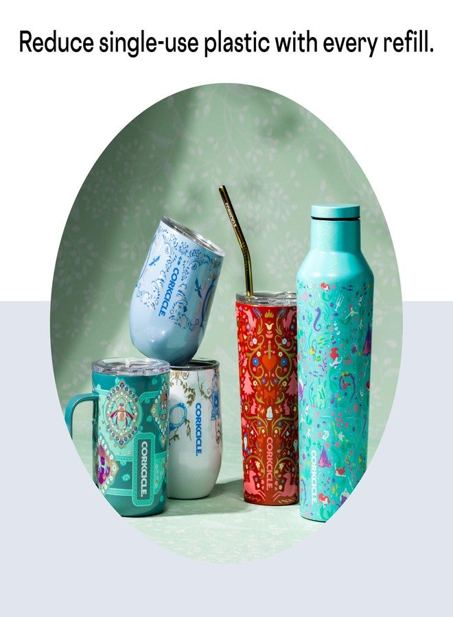 CORKCICLE كوب نبيذ بدون ساق من كورتككل ديزني الأميرة بيل، مصنوع من الفولاذ المقاوم للصدأ المعزول ثلاث مرات، غطاء سفر مقاوم للكسر، يحافظ على المشروبات باردة لمدة 9 ساعات، 12 أونصة - Image 5