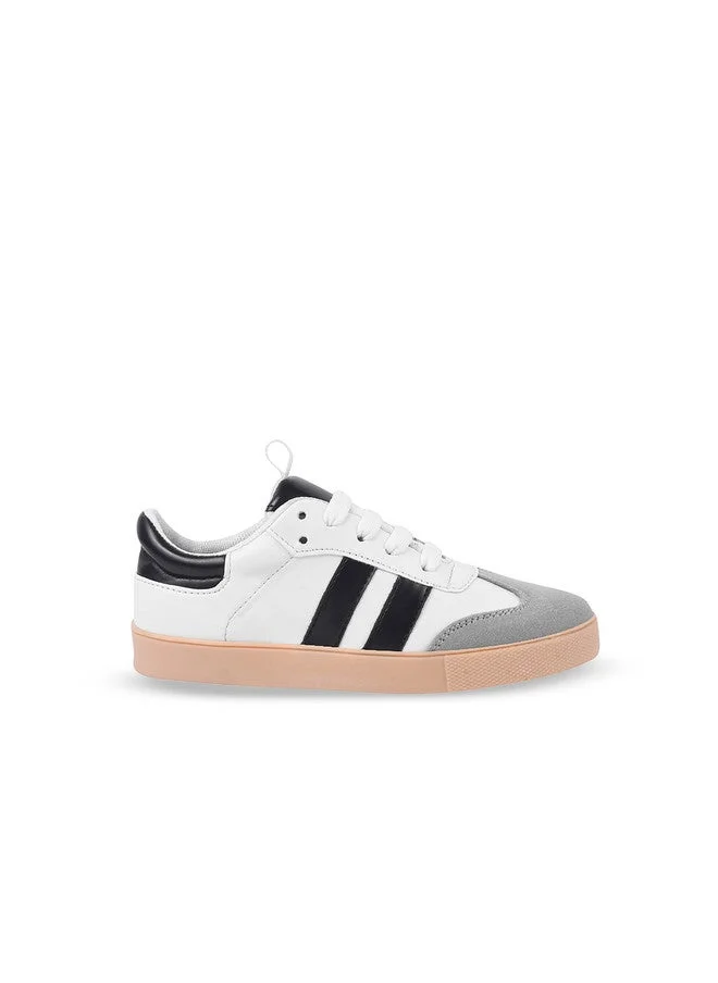 شوتوبيا Shoetopia Girls Striped Lace-Ups Sneakers