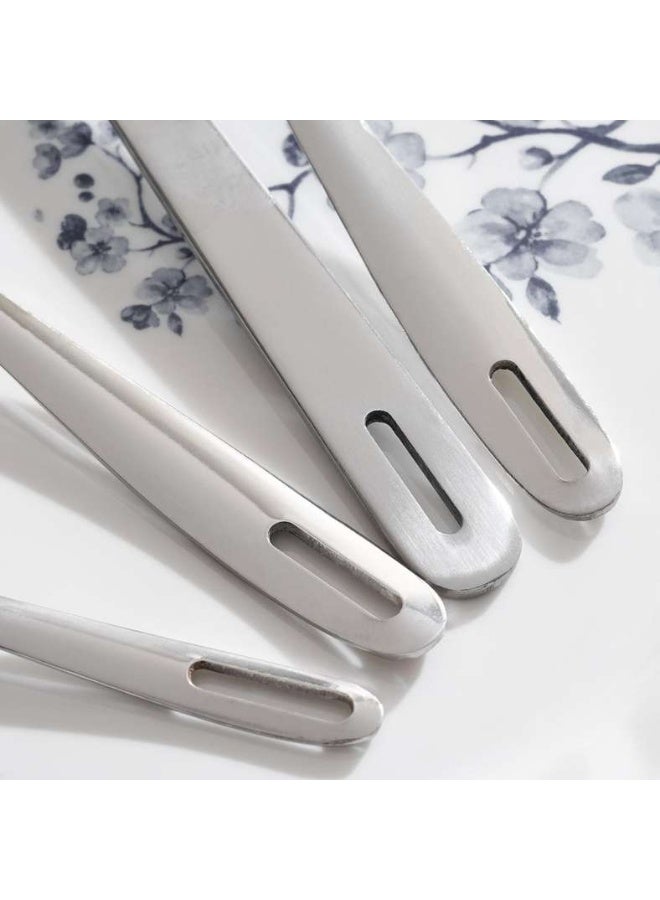Pan Home 24-Piece Chrome Cutlery Set With Stand - Image 2