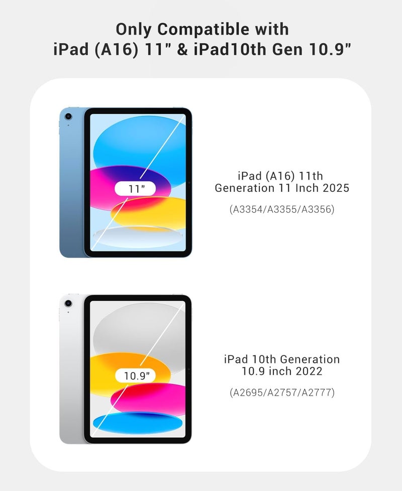 CoBak Case for iPad (A16) 11th Generation 11 Inch 2025, iPad 10th Generation Case 10.9 Inch 2022 - Protective Cover with Multi-angle Includes Portrait Stand, Pencil Holder and Auto Wake/Sleep, Skyblue - Image 2