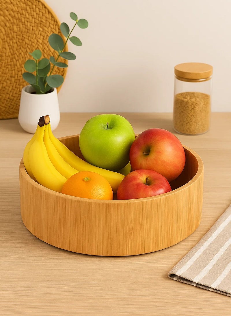 لوفت سلة فواكه من الخيزران، أبعادها ٢٩ × ١٠ سم، لونها طبيعي - ١٨٩٧٠٥