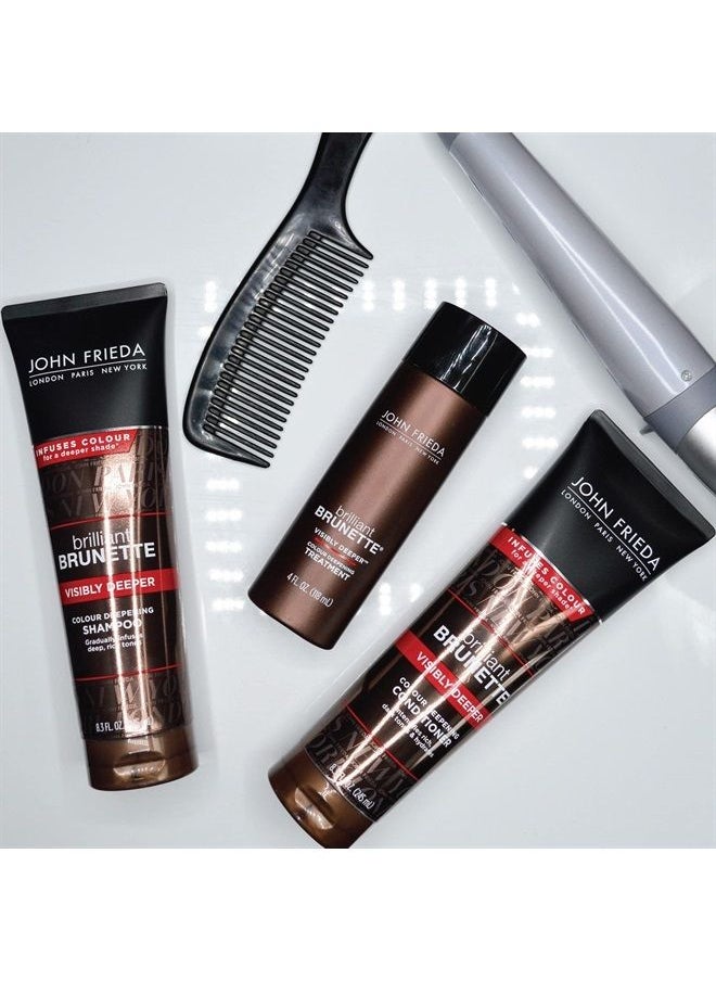 John Frieda - Brilliant Brunette Hair Color Deepening Treatment, for Cocoa Infused, Darker Color, 4 oz, with Evening Primrose Oil (Pack of 2) - Image 1