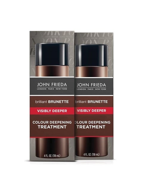Brilliant Brunette Hair Color Deepening Treatment, for Cocoa Infused, Darker Color, 4 oz, with Evening Primrose Oil (Pack of 2)